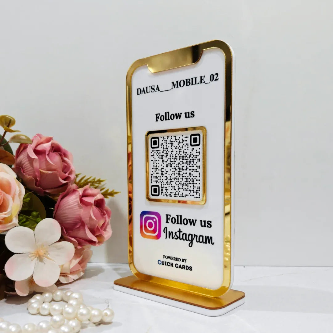 Mobile Shape 1 QR Standee - Quick Cards