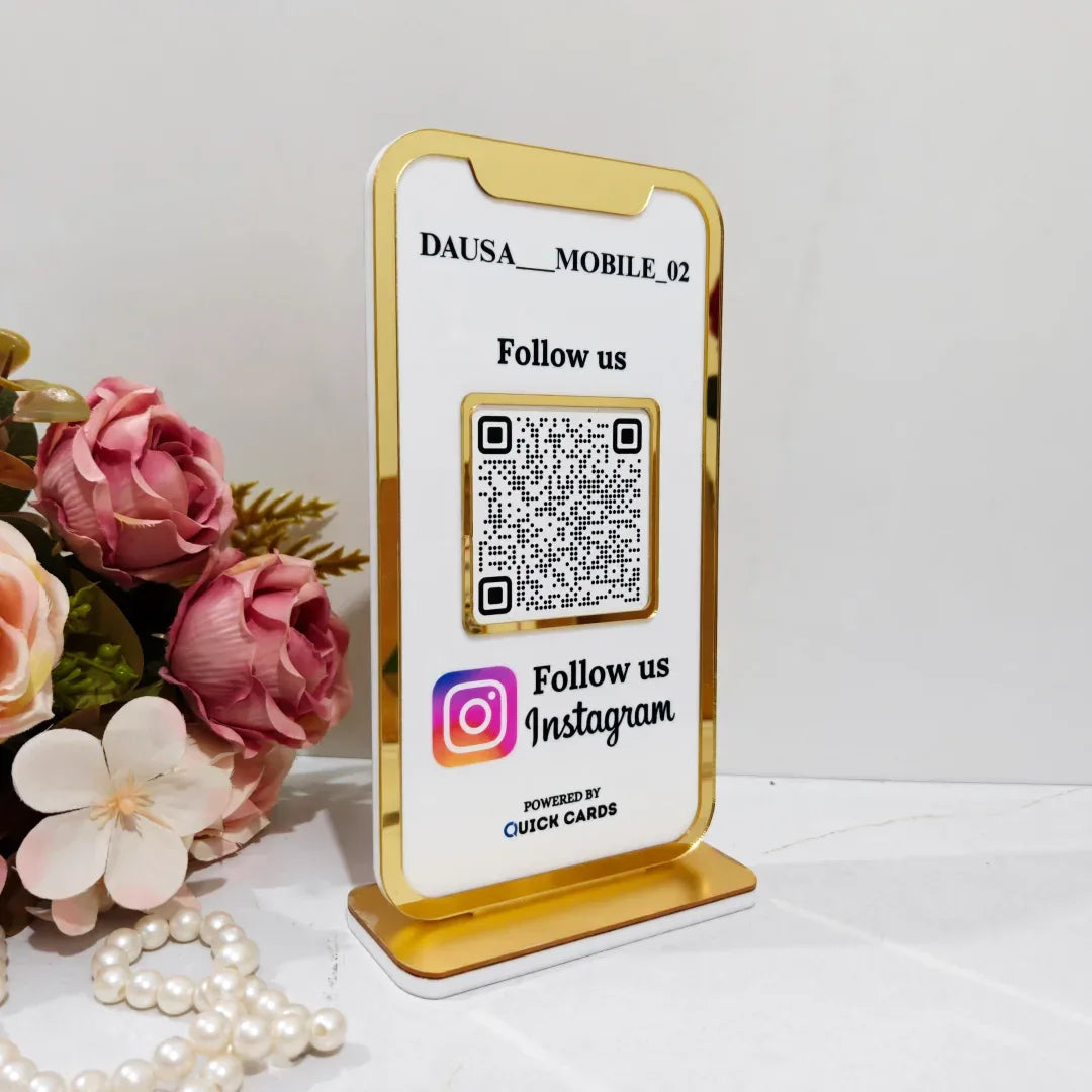 Mobile Shape 1 QR Standee - Quick Cards