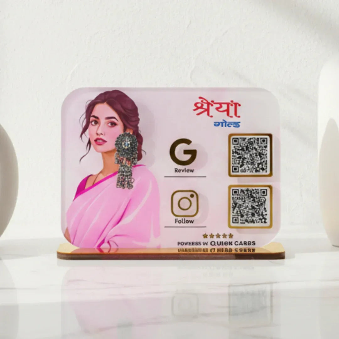 2 QR Standee with jewelry Holder - Quick Cards