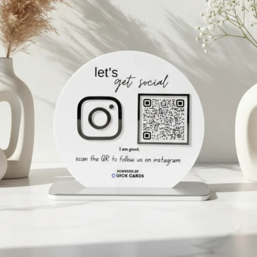 1 QR Round Standee - Quick Cards
