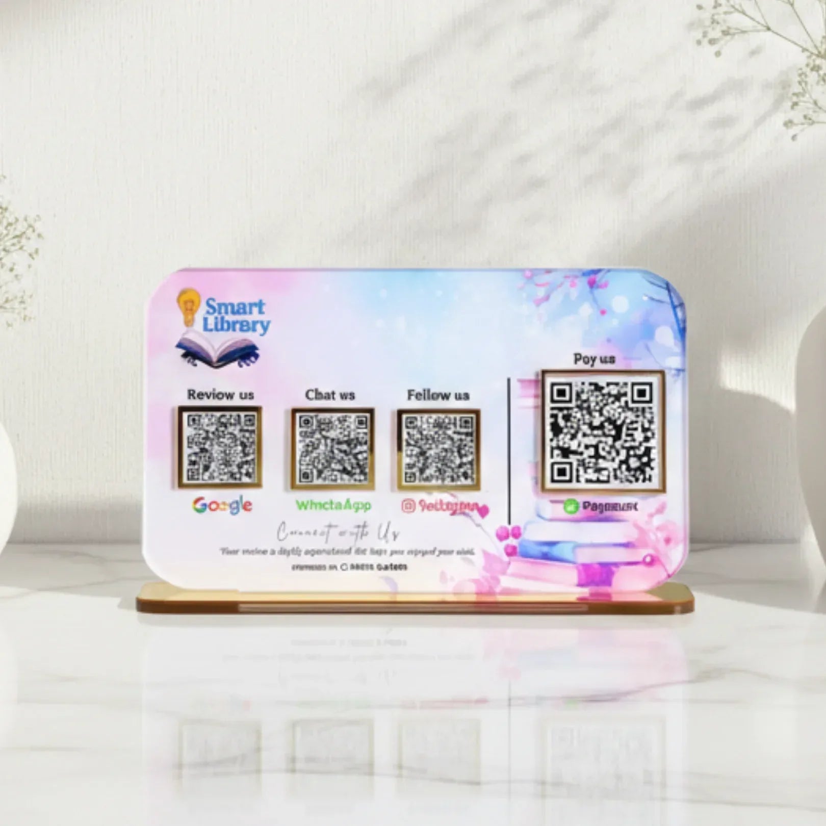 4 QR Smart Digital Standee - Quick Cards