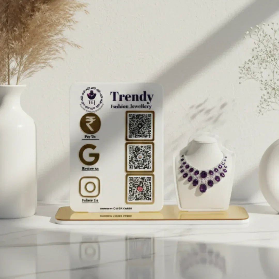 jewelry 3 QR Standee - Quick Cards